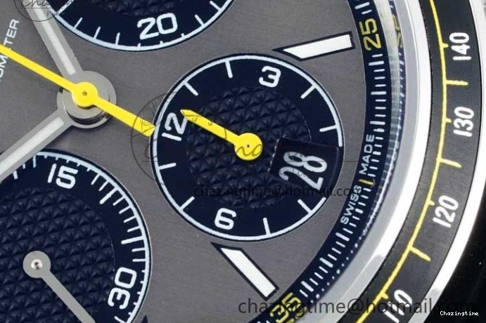 0314 ZipUp Speedmaster Racing Master SS HKF Best Edition Gray Black Dial on Black Rubber Strap A 7811